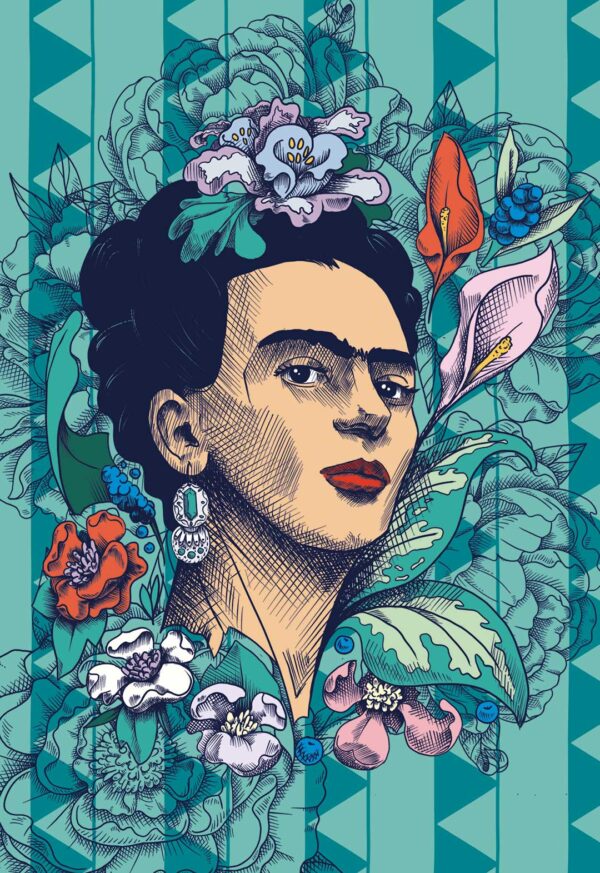 Quebra-cabeça "Perfil" - Artista Frida Kahlo - Projeto Mulheres - 48 peças - Arte