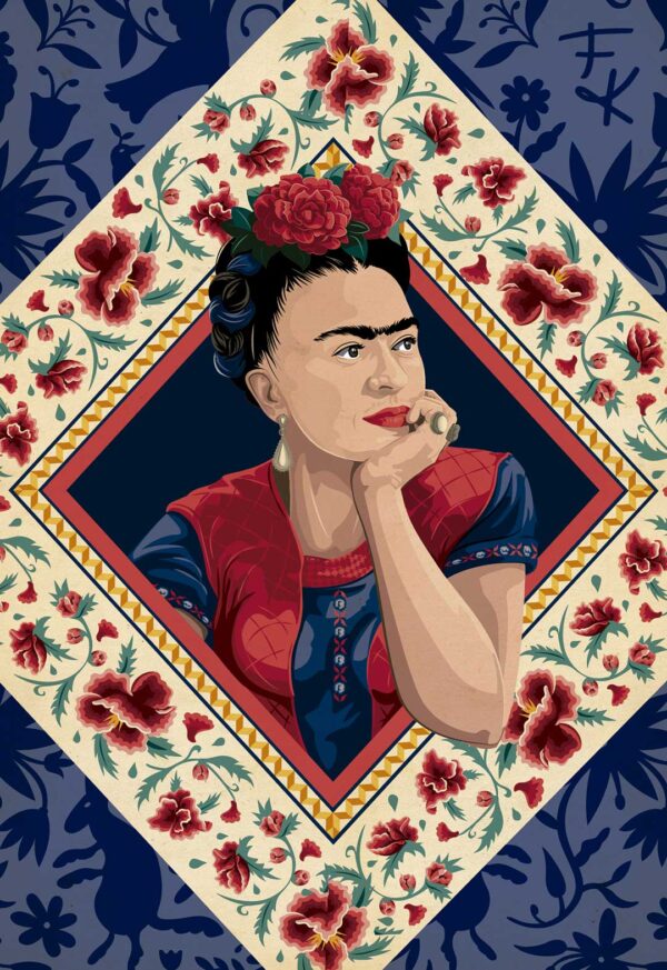 Quebra-cabeça "Janela Vermelha" - Artista Frida Kahlo - Projeto Mulheres - 48 peças - Arte