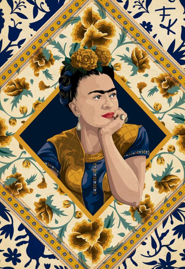 Quebra-cabeça "Janela Amarela" - Artista Frida Kahlo - Projeto Mulheres - 48 peças - Arte